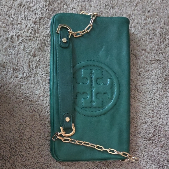 Green Leather Chain Shoulder Bag - Picture 3 of 5